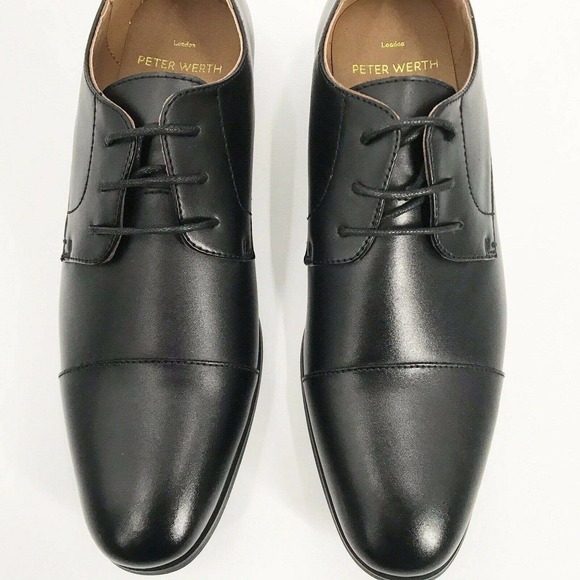 NEW PETER WERTH MEN'S BLACK DRESS SHOES - SIZE 10 - Picture 3 of 8